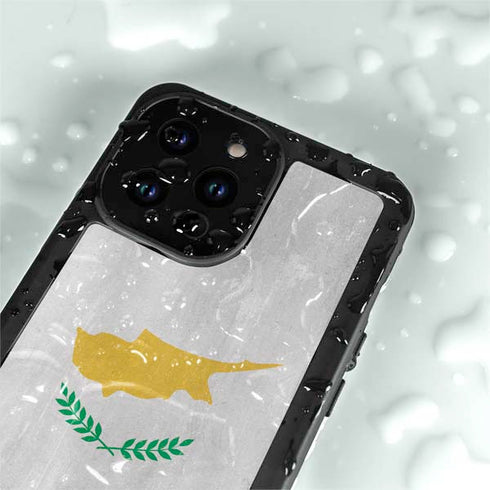 Cyprus Flag Distressed iPhone 15 Pro Waterproof Case